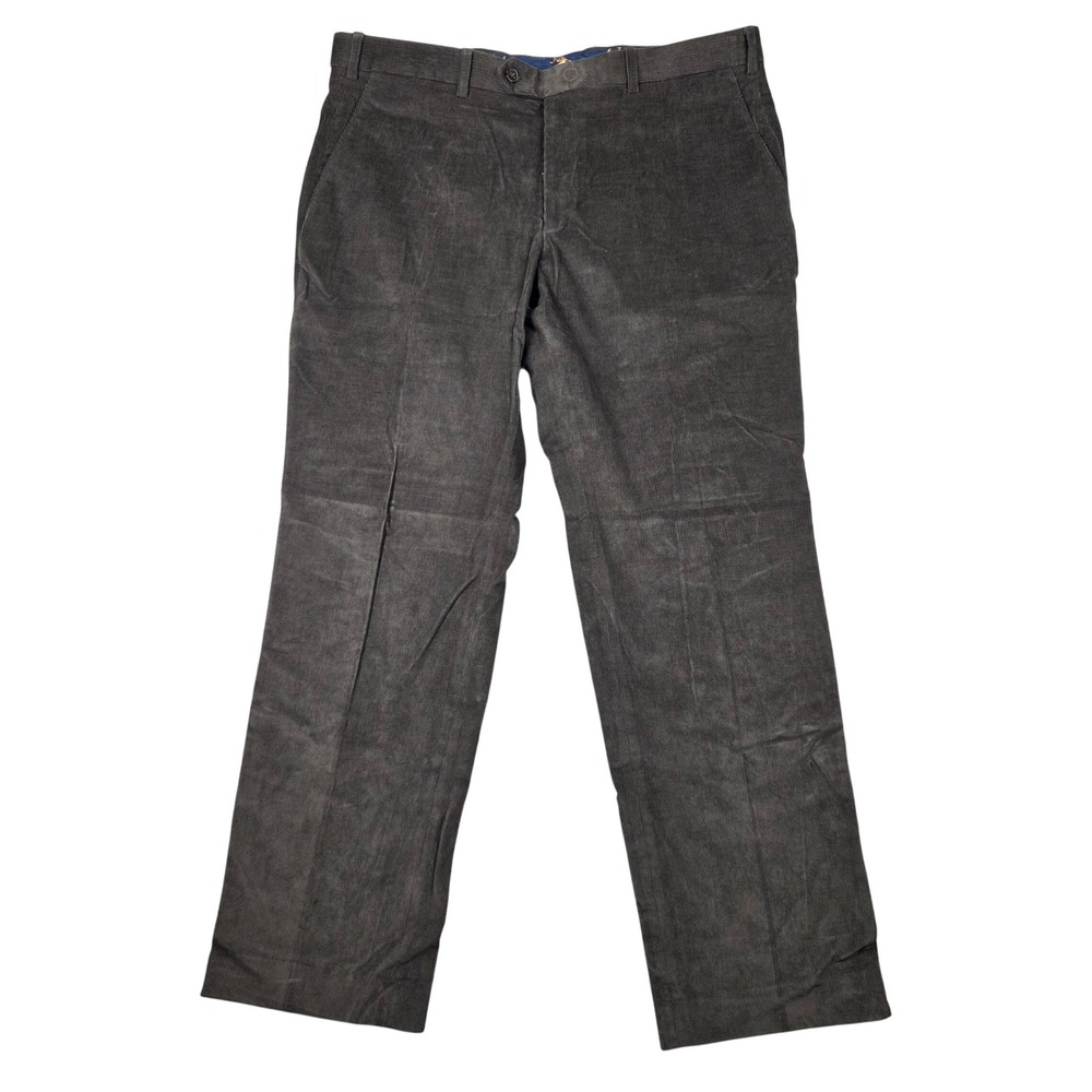 Lauren Ralph Lauren Corduroy Pants Mens 36x29 Gray Excellent Flat Front Stretch